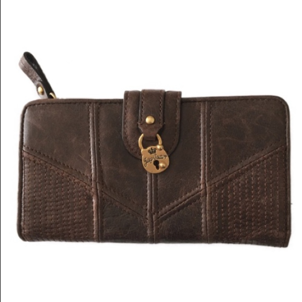 Juicy Couture Y2K Brown Leather Juicy Princess Wallet